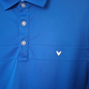 Callaway Blue Men's Polo with Silver V Logo. Mens Small. Never Worn